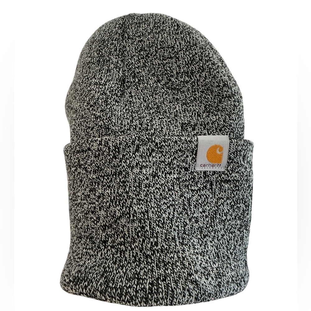 Carhartt Marled Black & White Cuffed Beanie
